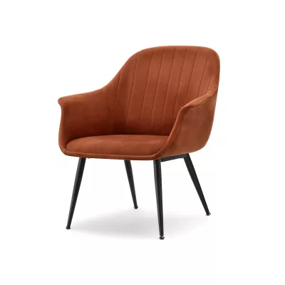 Čalouněné křeslo RAUL - měděné / černé