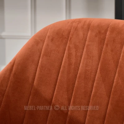 Čalouněné křeslo RAUL - měděné / černé