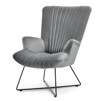 Čalouněné křeslo CORTO - šedé / černé