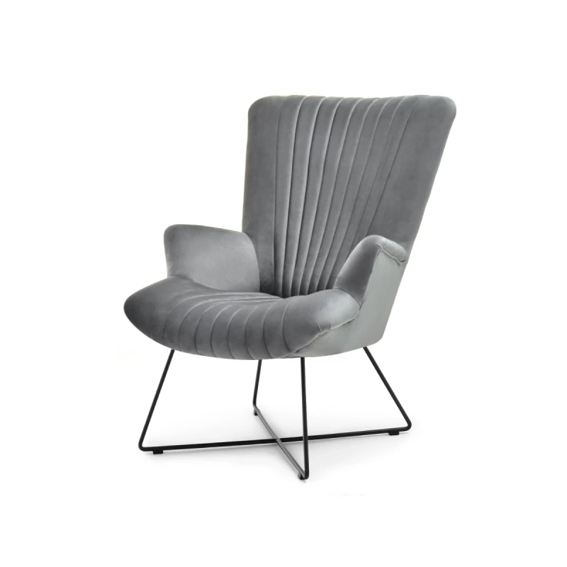 Čalouněné křeslo CORTO - šedé / černé