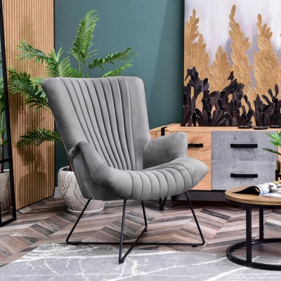 Čalouněné křeslo CORTO - šedé / černé