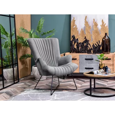 Čalouněné křeslo CORTO - šedé / černé