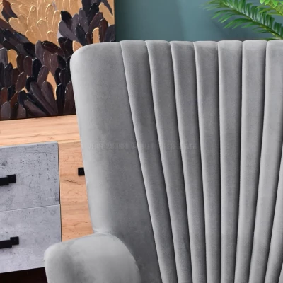 Čalouněné křeslo CORTO - šedé / černé