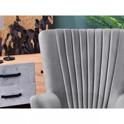 Čalouněné křeslo CORTO - šedé / černé