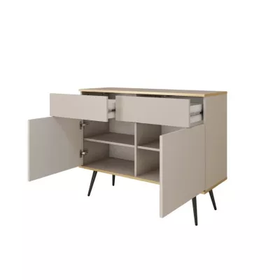 Kombinovaná komoda JENY 1 - béžová / zlatá / černá