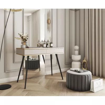 Konzolový stolek JENY 1 - béžový / zlatý / černý