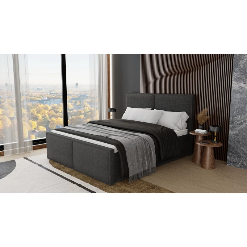 Hotelová postel 180x200 EURIDIKA - tmavě šedá