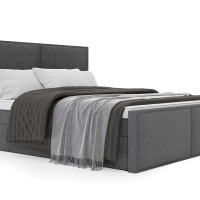 Hotelová postel 160x200 EURIDIKA - tmavě šedá