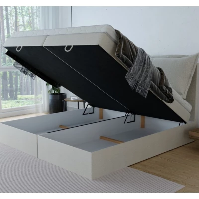 Boxspringová postel 200x200 KAHLUA - světle béžová