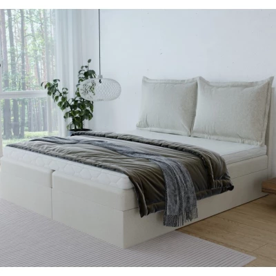 Boxspringová postel 180x200 KAHLUA - světle béžová