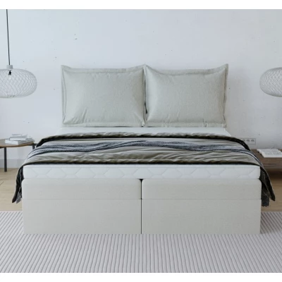 Boxspringová postel 160x200 KAHLUA - světle béžová