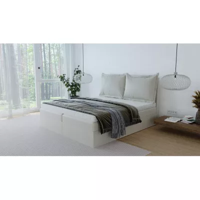 Boxspringová postel 160x200 KAHLUA - světle béžová