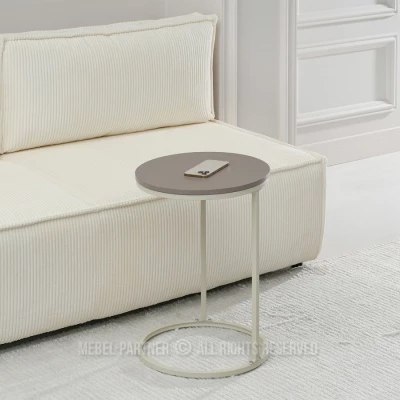 Odkládací stolek TENOCH - béžový / krémový