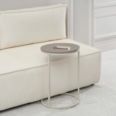 Odkládací stolek TENOCH - béžový / krémový