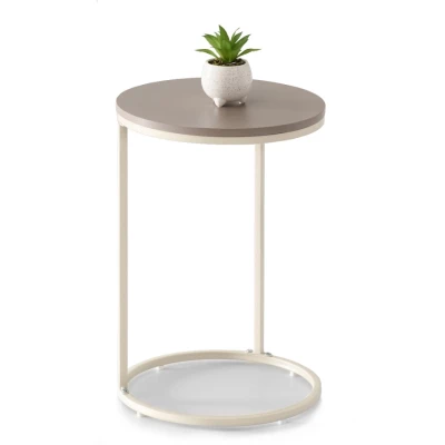 Odkládací stolek TENOCH - béžový / krémový