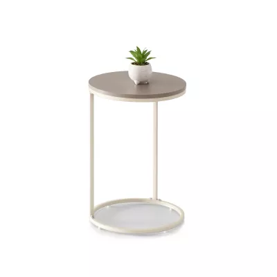 Odkládací stolek TENOCH - béžový / krémový