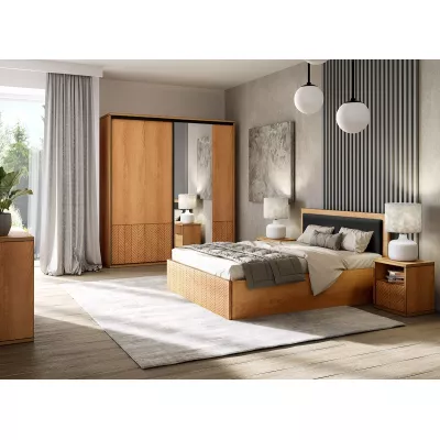 Prostorná postel DELA - 140x200, dub karamel