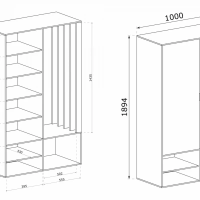 Předsíňová stěna ATHERIA - zelený kámen