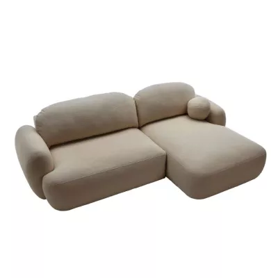 Rohová rozkládací sedací souprava JACKI - tmavá béžová, pravý roh