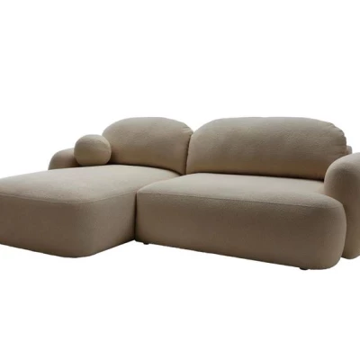 Rohová rozkládací sedací souprava JACKI - tmavá béžová, levý roh