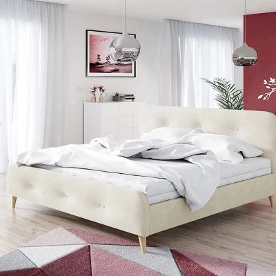 Čalouněná manželská postel bez matrace 140x200 CANDY - béžová