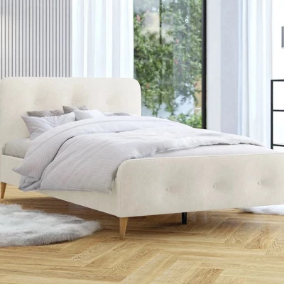 Čalouněná manželská postel bez matrace 140x200 CANDY - béžová