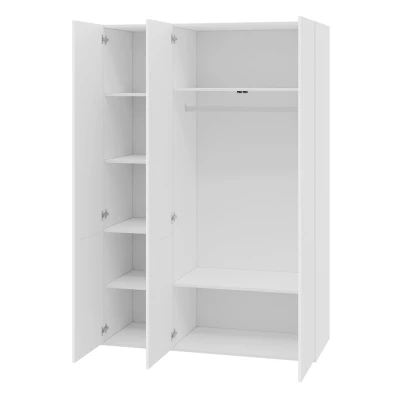 Šatní skříň 135 cm CRATO - bílá