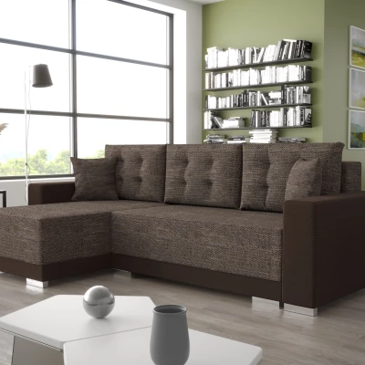 Rozkládací sedací souprava TAHANI - světle hnědá / hnědá