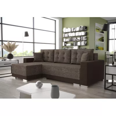 Rozkládací sedací souprava TAHANI - světle hnědá / hnědá