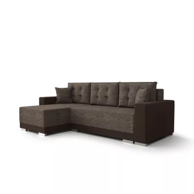 Rozkládací sedací souprava TAHANI - světle hnědá / hnědá