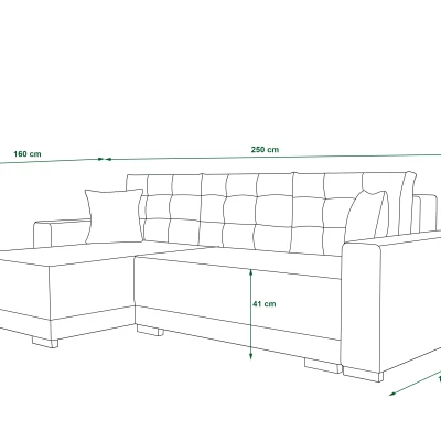 Rozkládací sedací souprava TAHANI - světle hnědá / hnědá