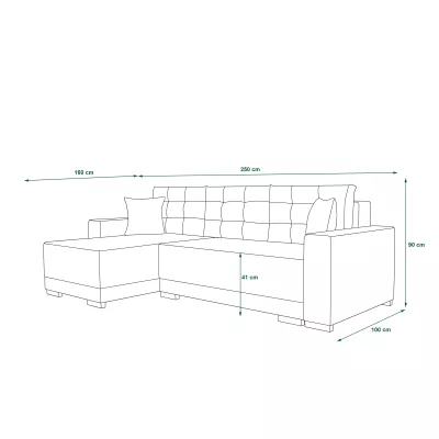 Rozkládací sedací souprava TAHANI - světle hnědá / hnědá