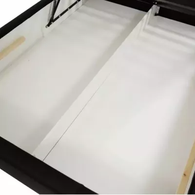 Čalouněná manželská postel 180x200 ESCALON - bílá ekokůže