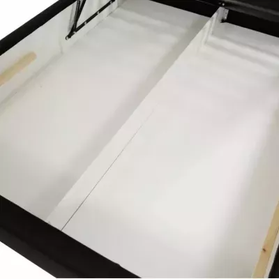 Čalouněná manželská postel 180x200 ESCALON - bílá ekokůže