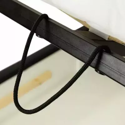 Čalouněná manželská postel 180x200 ESCALON - bílá ekokůže