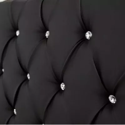 Čalouněná manželská postel 180x200 ESCALON - bílá ekokůže