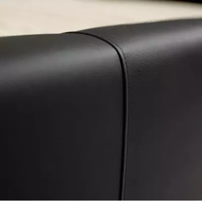 Čalouněná manželská postel 180x200 ESCALON - bílá ekokůže