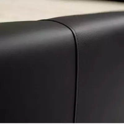 Čalouněná manželská postel 180x200 ESCALON - bílá ekokůže