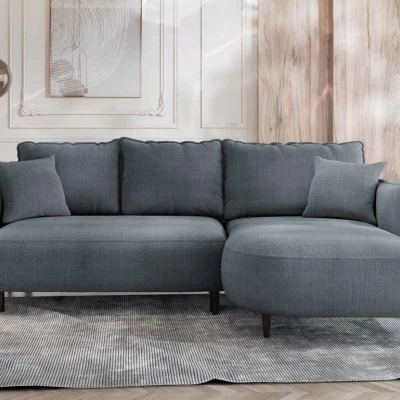 Rohová sedačka s úložným prostorem KLORA - tmavá šedá, pravý roh