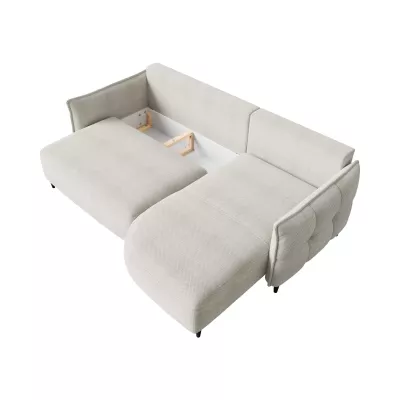 Rohová sedačka s úložným prostorem KLORA - tmavá šedá, pravý roh