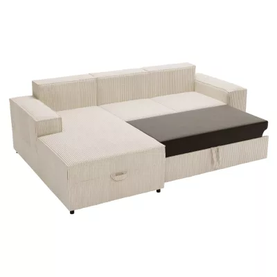 Rohová sedačka na každodenní spaní BOKSIA - zelená, levý roh