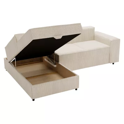 Rohová sedačka na každodenní spaní BOKSIA - zelená, levý roh