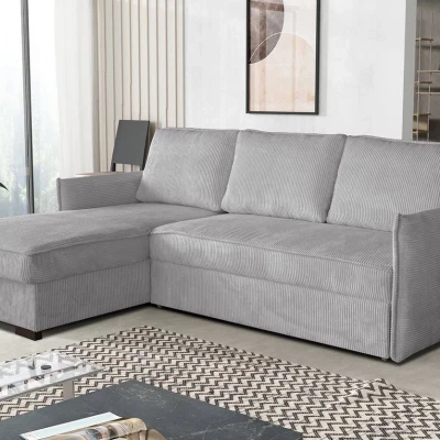 Rozkládací sedačka s úložným prostorem SANDATILO - světlá šedá