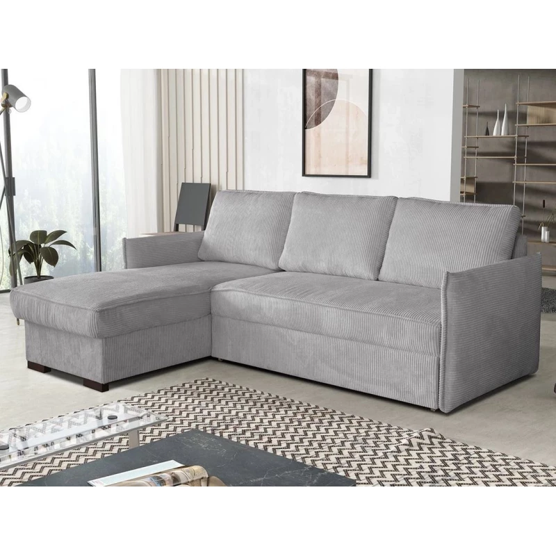 Rozkládací sedačka s úložným prostorem SANDATILO - světlá šedá