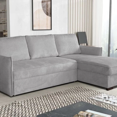 Rozkládací sedačka s úložným prostorem SANDATILO - světlá šedá