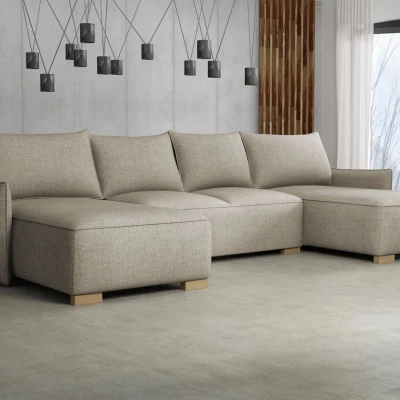 Sedačka do U s úložným prostorem MOLENCIA - béžová