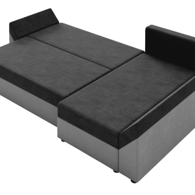 Rohová sedací souprava na každodenní spaní FREDERIK - černá 2