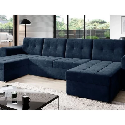 Rohová rozkládací sedačka do U PURISIMA - modrá