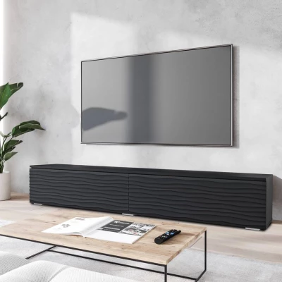 TV stolek s LED osvětlením 180 cm WILLA D - černý grafit 2
