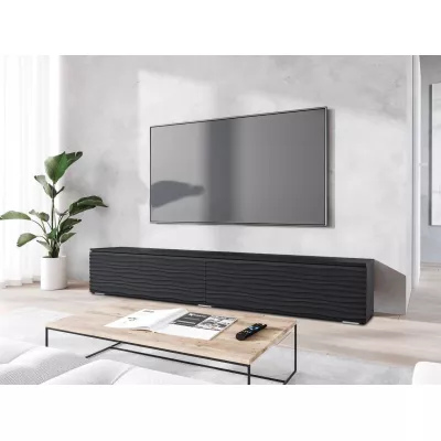 TV stolek s LED osvětlením 180 cm WILLA D - černý grafit 2